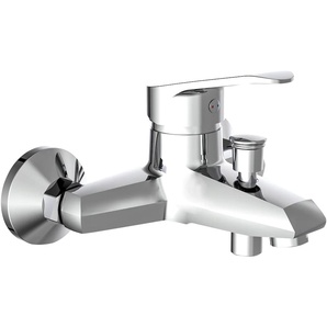 Wannenarmatur SCHÜTTE Tessa Armaturen Gr. B/H/T: 18 cm x 12 cm x 14,8 cm, grau (chrom) Wannenarmaturen Armaturen Mischbatterie Badewanne, Wasserhahn Bad, Wannenarmatur in Chrom
