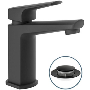 Schütte Waschtischarmatur RAVEN Wasserhahn mit Ablaufgarnitur, Mischbatterie mit Pop Up Abflussstopfen