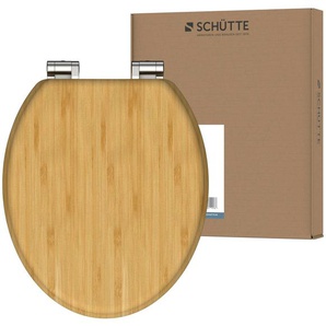 Schütte WC-Sitz Bambus (1-St), bruchsicher und kratzfest, Absenkautomatik, Standardmaß