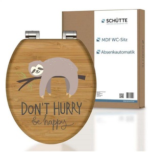Schütte WC-Sitz Don`t Hurry, Absenkautomatik, Holzkern, Motivdruck, MDF