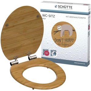 Schütte WC-Sitz Don`t Hurry, Absenkautomatik, Holzkern, Motivdruck, MDF