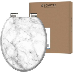 Schütte WC-Sitz Marmor, Absenkautomatik, Holzkern, Motivdruck, MDF