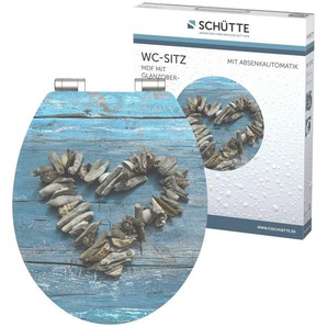 Schütte WC-Sitz Shell Heart, High Gloss mit MDF Holzkern, mit Absenkautomatik