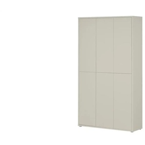 Schuh- und Mehrzweckschrank  Bolognano ¦ beige ¦ Maße (cm): B: 109 H: 192 T: 35.0