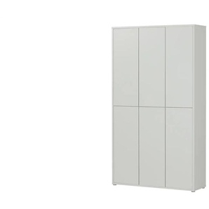 Schuh- und Mehrzweckschrank  Bolognano ¦ grau ¦ Maße (cm): B: 109 H: 192 T: 34.8