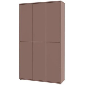 Schuh- und Mehrzweckschrank - rot - Materialmix - 109 cm - 192 cm - cm 34,8 | Möbel Kraft