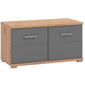 Schuhbank INOSIGN Lanzarote Sitzbänke Gr. B/H/T: 86,5 cm x 45,5 cm x 40 cm, grau (artisan eiche, mat) Schuhbänke und Schuhtruhen