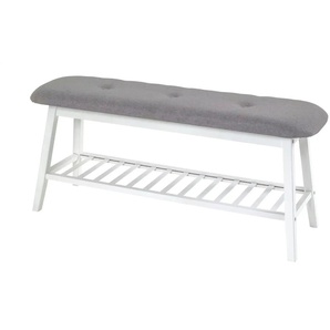 Schuhbank - weiß - Materialmix - 100 cm - 44 cm - cm 30,0 | Möbel Kraft