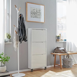 Schuhkipper 118cm Weiß/Hochglanz Weiß