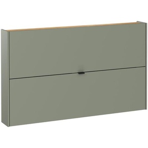 Schuhkipper GW-Ameca, Eiche, Pastellgrün, Metall, 140x83x18 cm, Typenauswahl, Beimöbel erhältlich, hängend, Garderobe, Schuhaufbewahrung, Schuhkipper