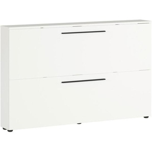 Schuhkipper, Weiß, Metall, 140x85x19 cm, Beimöbel erhältlich, Garderobe, Schuhaufbewahrung, Schuhkipper