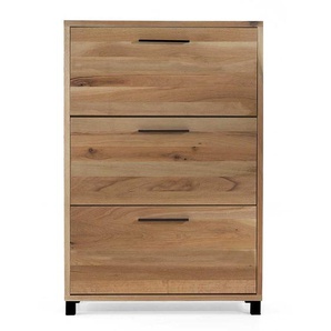 Schuhklappenschrank aus Eiche Massivholz geölt