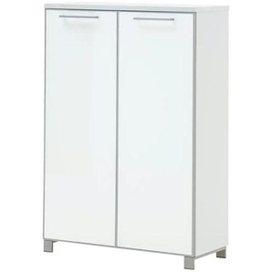 Schuhkommode  Duna ¦ weiß ¦ Maße (cm): B: 84 H: 126 T: 37.0