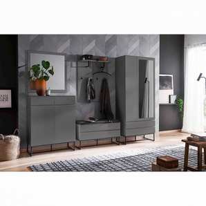 Schuhkommode mit Schubladen 80 x 107 x 40cm Grau/Grau