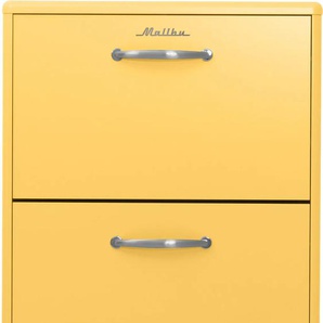 Schuhkommode TENZO Malibu Sideboards Gr. B/H: 58 cm x 121 cm, gelb (sunny yellow) Schuhkommoden mit dem Malibu Logo auf der obersten Schubladenfront, Breite 58 cm