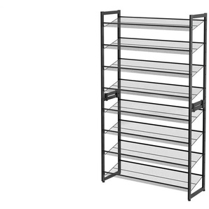 Schuhregal  Darren ¦ schwarz ¦ Maße (cm): B: 92,5 H: 163,5