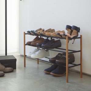 Schuhregal für 12 Paar Schuhe aus Massivholz