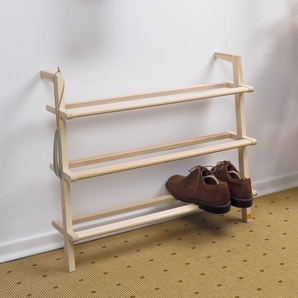 Schuhregal Gaston Caritas Wendelstein Esche grau, Designer Hoisl & Bieger, 66x72x22 cm