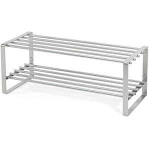 Schuhregal Grundy 70 x 29 x 27cm Silber/Silber