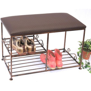Schuhregal mit Sitzbank Art.295 Bank 70cm Schuhschrank aus Metall Schuhablage