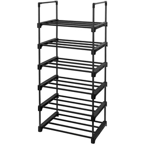 Schuhregal   ¦ schwarz ¦ Maße (cm): B: 45 H: 106