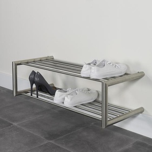 Schuhregal Somon 80 x 23 x 34cm Silber