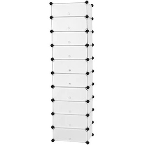 Schuhregal   ¦ weiß ¦ Maße (cm): B: 43 H: 173