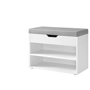 Schuhregal - weiß - Materialmix - 60 cm - 44 cm | Möbel Kraft