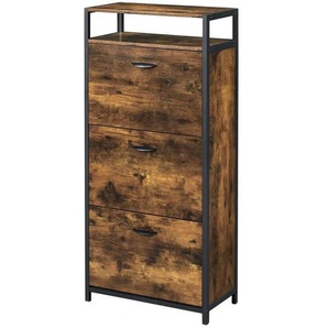 Schuhschrank   ¦ braun ¦ Maße (cm): B: 60 H: 130