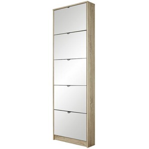 Schuhschrank   Dervio ¦ holzfarben ¦ Maße (cm): B: 58 H: 177 T: 17.0