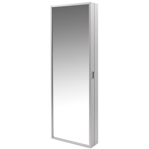 Schuhschrank Foot Box Kristalia Aluminium eloxiert grau, Designer Luciano Bertoncini, 190x65x20 cm