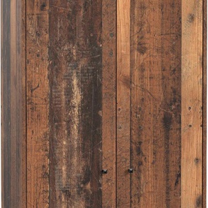 Schuhschrank FORTE Tempra Schränke Gr. B/H/T: 73,7 cm x 149,5 cm x 34,8 cm, 2 St., braun (old, wood vintage) Schuhschränke Breite 73,7 cm