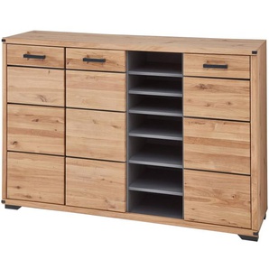 Schuhschrank Genua, Wildeiche/graphit