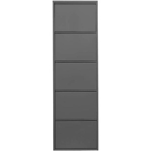 HEINE HOME Schuhschrank Schränke Gr. H/B/T ca. 103/50/15 cm, 3 Klappen, grau (anthrazit) Schuhschränke