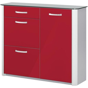 Schuhschrank  Juno ¦ rot ¦ Maße (cm): B: 117 H: 97 T: 35.0