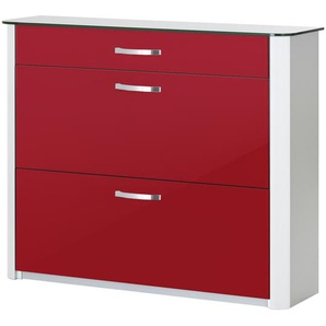 Schuhschrank  Juno ¦ rot ¦ Maße (cm): B: 117 H: 97 T: 35.0