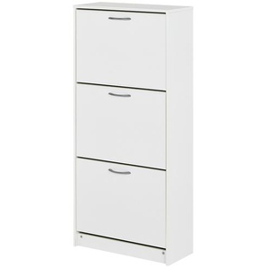 Schuhschrank   Mandello ¦ weiß ¦ Maße (cm): B: 58 H: 123,5 T: 25.0