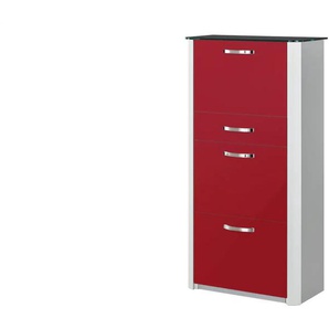 Schuhschrank - rot - Materialmix - 71 cm - 136 cm - cm 35,0 | Möbel Kraft