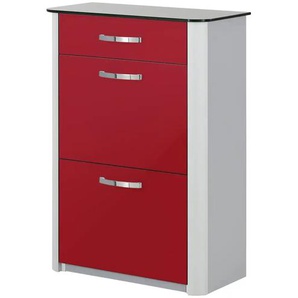 Schuhschrank - rot - Materialmix - 71 cm - 97 cm - cm 35,0 | Möbel Kraft