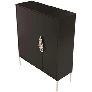 Schuhschrank  Merlin ¦ schwarz ¦ Maße (cm): B: 100 H: 120