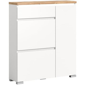 Schuhschrank Shoelove, Eiche-Nachbildung/weiß, 109 cm