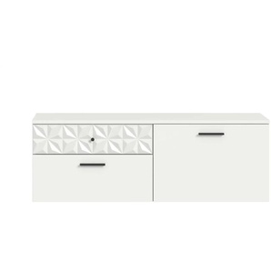 Schuhschrank  Prisma ¦ weiß ¦ Maße (cm): B: 110,2 H: 38 T: 35.0