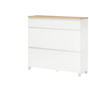 Schuhschrank - weiß - Materialmix - 120 cm - 108 cm - cm 31,0 | Möbel Kraft