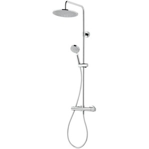 Schulte Duschsystem Rain III Modern Plus mit Thermostat, rund, 110 cm
