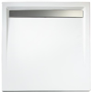 Schulte Duschwanne, Sanitäracryl, mit Rinne, quadratisch, 90 x 90 x 3,5 cm