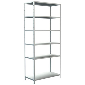 SCHULTE Regalwelt Steckregal Stecksystem-Grundregal, Metall weiß, 2300x1000x500 mm, 6 Böden