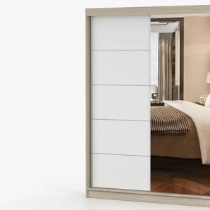 Schwebetürenschrank 2-türig Bodmin ¦ weiß ¦ Maße (cm): B: 160 H: 195