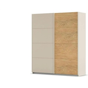 Schwebetürenschrank 2 türig - creme - Materialmix - 181 cm - 210 cm | Möbel Kraft