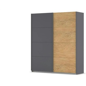 Schwebetürenschrank 2 türig Malva Extra ¦ grau ¦ Maße (cm): B: 181 H: 210