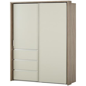 Schwebetürenschrank  2-türig  Mitta ¦ beige ¦ Maße (cm): B: 175 H: 220 T: 67.0